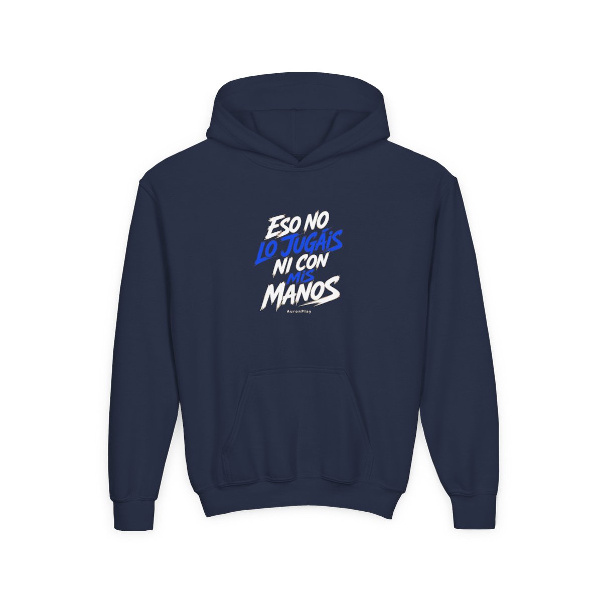AuronPlay "Eso no lo jugáis ni con mis manos" Kids Hoodie - alternate angle 3, merchandise