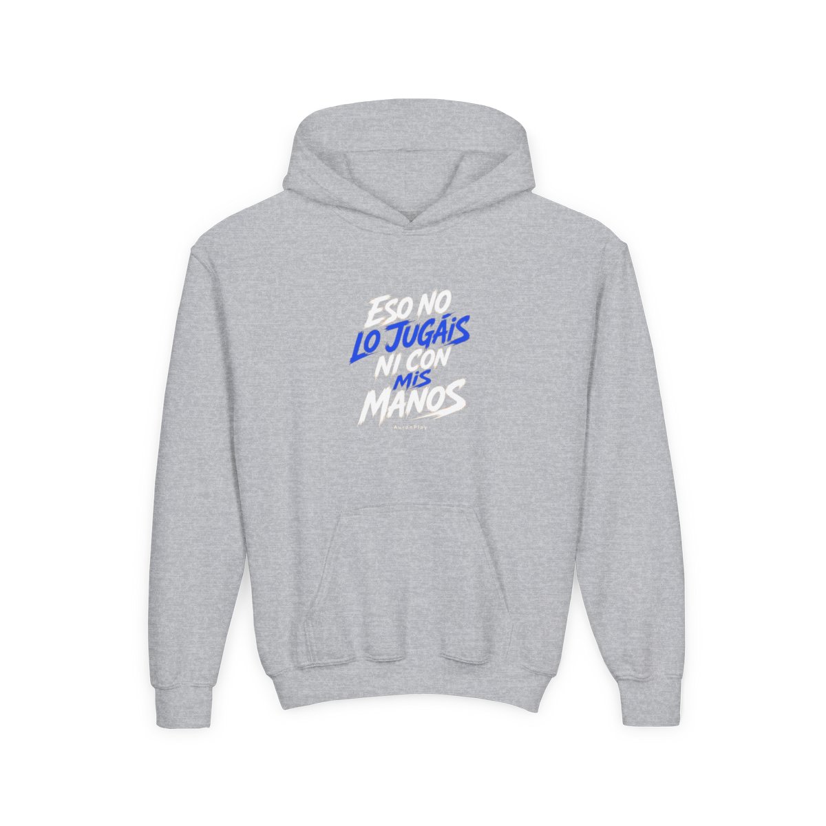 AuronPlay "Eso no lo jugáis ni con mis manos" Kids Hoodie - alternate angle 2, merchandise